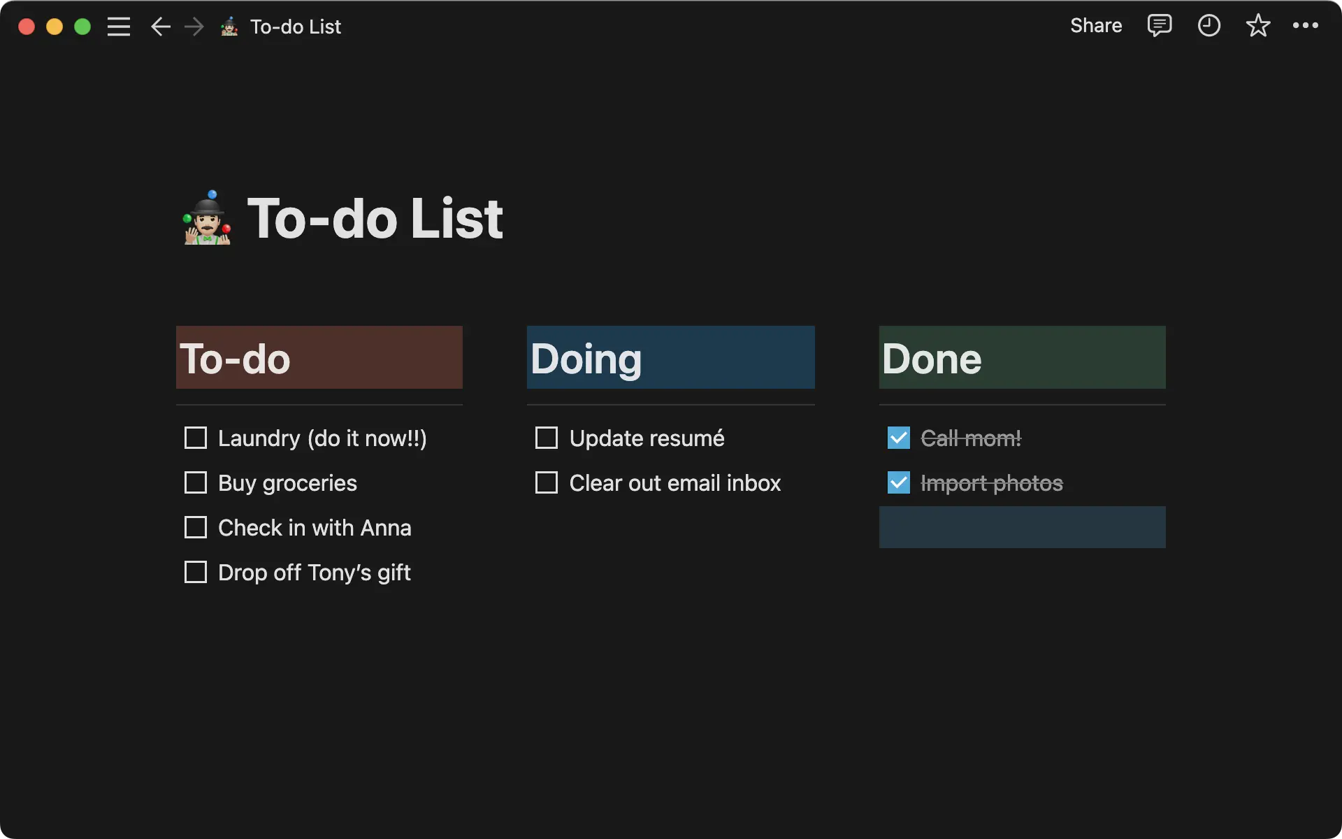 New dark mode