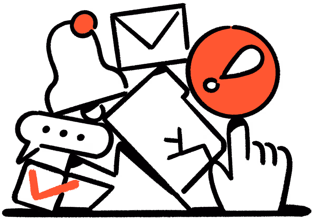 Spot Illustration: Sprawl (Red)